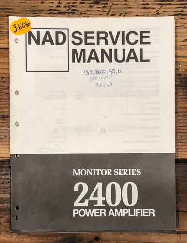 Amplificatore nad modello 2400 - nad,