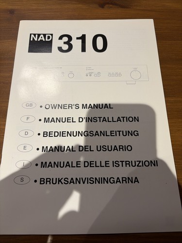 Nad 310 amplificatore manuale - nad,
